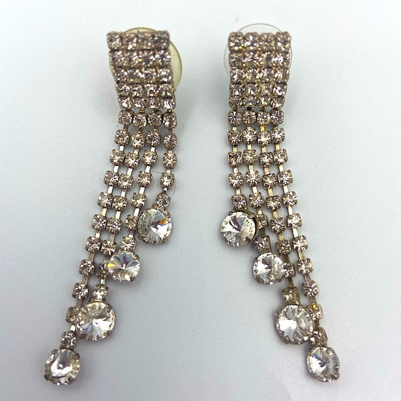 Costume jewellery Dangle Sparkle Earrings - Picture 2 of 2